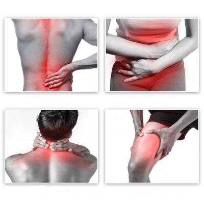 Image of body areas suitable for applications of UTK Far Infrared Pads
