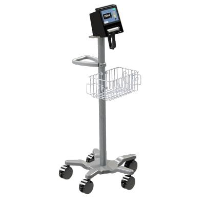 BBS Revolution Bladder Scanner on a trolley with castor wheels