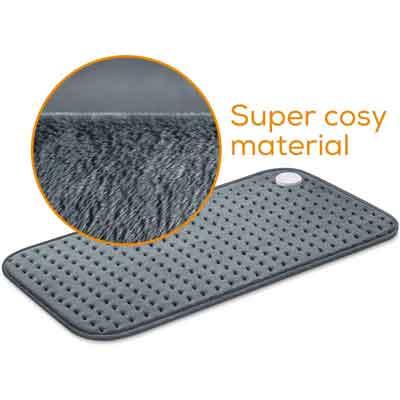 Image of Beurer HK 123 XXL grey heat pad made of fleecy fabric