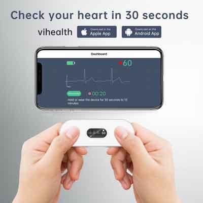 Image of DuoEK S with display on ViHealth app