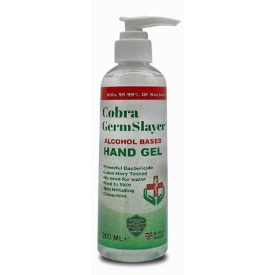 Image of 200 ml pump dispenser bottle of Cobra GermSlayer Hand Sanitiser
