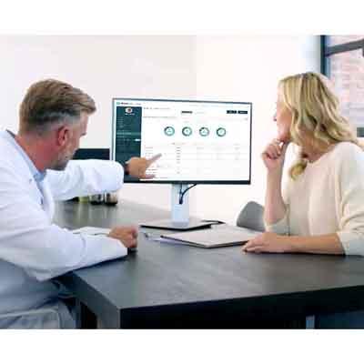 Image of Minze Clinician Portal used to explain results to a patient