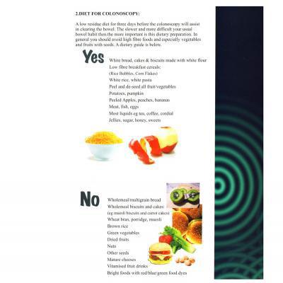 Image of a page in the Endoscopy Patient Information