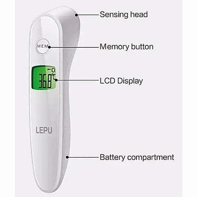 Image of LEPU Non-Contact Thermometer controls  