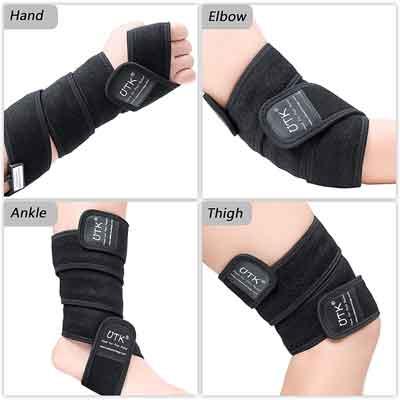Image of treatment areas with UTK Far Infrared Heating Wrap