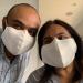 Image of 2 wearers of the Masksave Face Masks